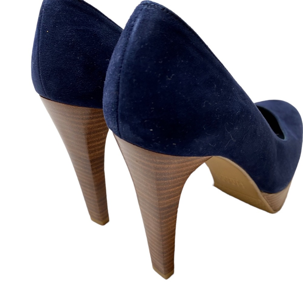 Stuart Weitzman Stiltspump Blue Suede Platform Stacked
Wooden High Heels Size 6 - Picture 5 of 7
